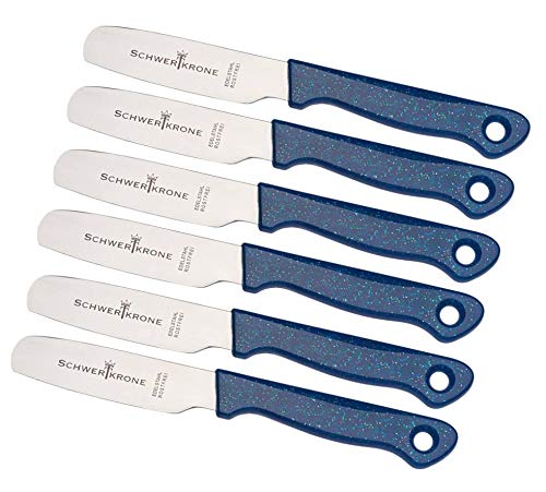 Schwertkrone 6er Set Brötchenmesser Brotzeitmesser Frühstücksmesser Messer Tafelmesser rostfrei gezahnt… von Schwertkrone