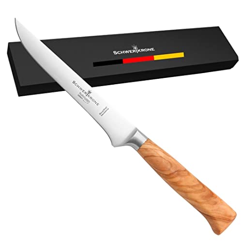 Schwertkrone Kochmesser geschmiedet Solingen Chefmesser Küchenmesser mit Handabzug Made in Germany (Ausbeinmesser) von Schwertkrone