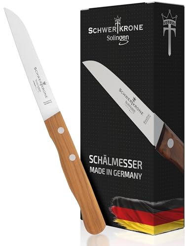 Schwertkrone Schälmesser, Küchenmesser Gemüsemesser 9 cm Klingenlänge, Solinger Qualität von Schwertkrone