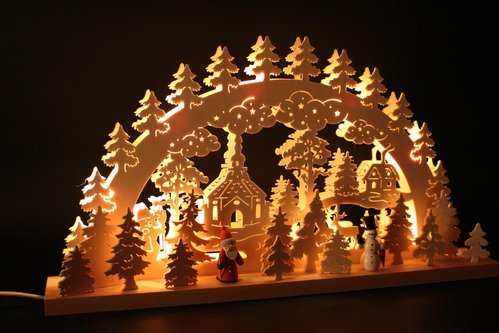 SchwibboLa Original Erzgebirgischer Marken Schwibbogen Lichterbogen 60 X 31 cm S60-2_3 von SchwibboLa