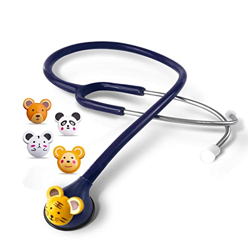 Scian HS-30Q Stethoskop Medizin Für Kliniker Mit Mehreren Farben, Cartoon Tiere Design Stethoskop Für Kliniker, Krankenschwester, Heimgebrauch(Dunkelblau) von Scian