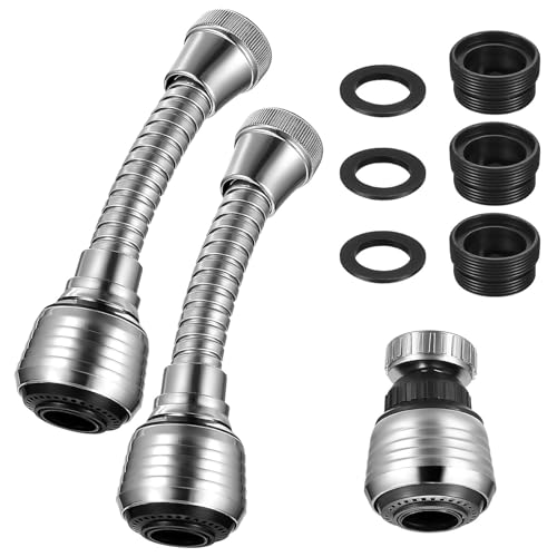 3 Stück Wasserhahn Aufsatz Schwenkbar, Wasserhahn Aufsatz K Üche, 2 Long Style Und 1 Short Style von Scinzene
