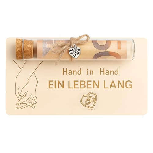 Geldgeschenk Für Brautpaar Hand In Hand Ein Leben Lang Geldgeschenke Verpackung, Hochzeitsgeschenke Für Brautpaar, Hochzeitskarte Geldgeschenkpersonalisierte Grußkarte Aus Holz Im Kleinforma von Scinzene