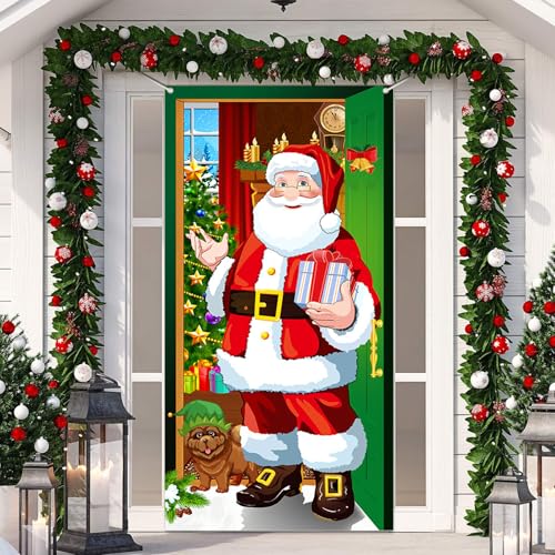 Scinzene Weihnachtsdeko Aussen - Weihnachten Türabdeckung Dekoration, 185 x 90 cm, Weihnachtsmann Banner, Perfekte Weihnachten Dekoration für Haustür, Wand, Vorhang, Weihnachtsfeier Deko Scinzene Weihnachtsdeko Aussen - Weihnachten Türabdeckung Dekoration, 185 x 90 cm, Weihnachtsmann Banner, Perfekte Weihnachten Dekoration für Haustür, Wand, Vorhang, Weihnachtsfeier Deko von Scinzene