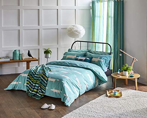 Scion Mr Fox Bettbezug, Doppelbett, Blaugrün von Scion