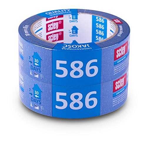 Scley Abdeckband, Kreppband Breite 38mm, Länge 33m, 2 Stück Malerband, Malerkrepp blau, Klebeband für Malerarbeiten Serie *586*, A0300-860238, 38 mm x 33 m von Scley