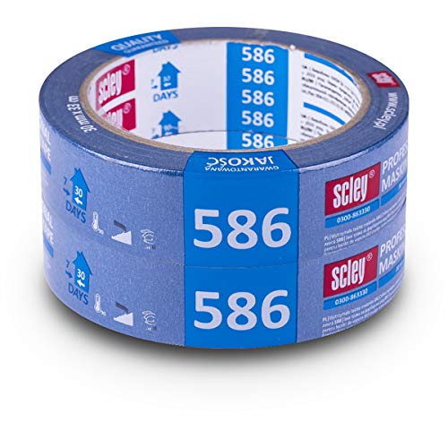 Scley Abdeckband, Kreppband Breite 48mm, Länge 33m, 2 Stück Malerband, Malerkrepp blau, Klebeband für Malerarbeiten Serie *586*, A0300-860248 von Scley