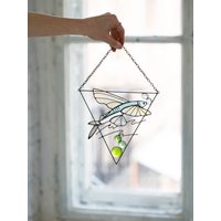 Fliegender Fisch Glasmalerei Suncatcher. Haus Wohnkultur. Fenster-Wandbehänge von ScloGlassStudio