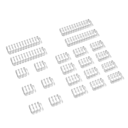 Scnvsi Kabelkammklemme Kabelclip Organizer Kommode Für 3 0–3 6 Mm PC Netzkabelverkabelung 6/8/24-poliger Computer Kabelmanager Drahtklemme Kabelhalter Leitungsmanagement Krawattenfixierung Desktop von Scnvsi