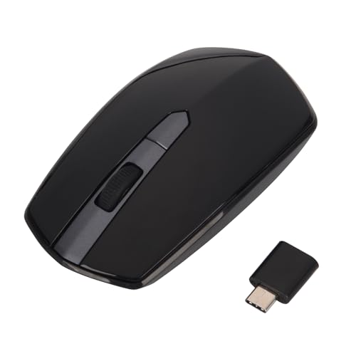 Scnvsi Universelle 2,4 G kabellose Maus, Typ C, optische Maus für USB-C-Geräte, 4 Tasten, 800/1200/1600 DPI hohe Empfindlichkeit, Typ C kabellose Maus von Scnvsi