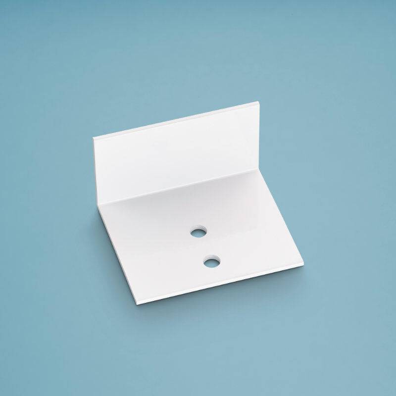 Abschluss- und Haltewinkel weiß 60 mm breit 36 mm lang für Plattenstärke 10 mm und 16 mm von Scobalit