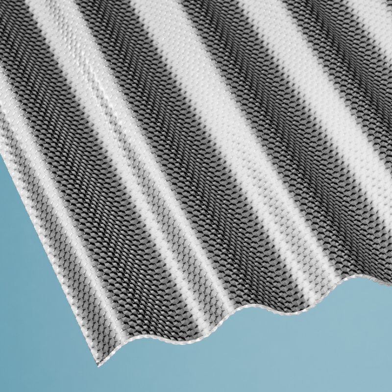 Acryl Lichtplatte | Wellplatte | 76/18 | ca. 3 mm | Breite 1045 mm | wabenstruktur | graphit Acryl Lichtplatte | Wellplatte | 76/18 | ca. 3 mm | Breite 1045 mm | wabenstruktur | graphit von Scobalit