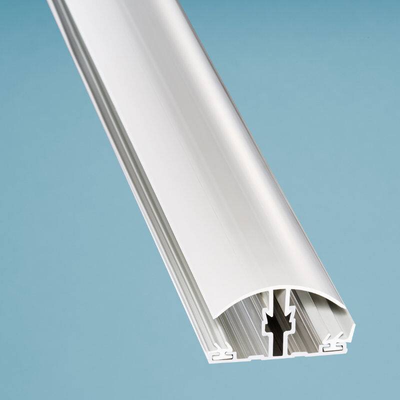 Einfaches Aluminium Mittel Verlegeprofil | inkl. PVC Klemmdeckel | Breite 61 mm | für 10 und 16 mm Stegplatten von Scobalit