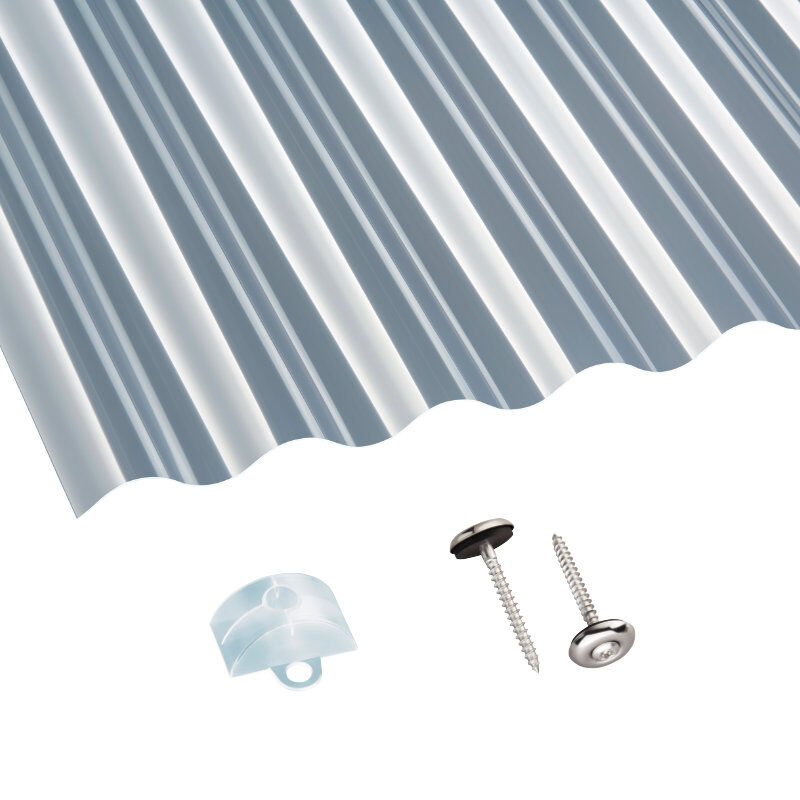 PET | Terrassendach-Set | Sinusplatte | 76/18 | 1,1 mm | glatt | klar PET | Terrassendach-Set | Sinusplatte | 76/18 | 1,1 mm | glatt | klar von Scobalit