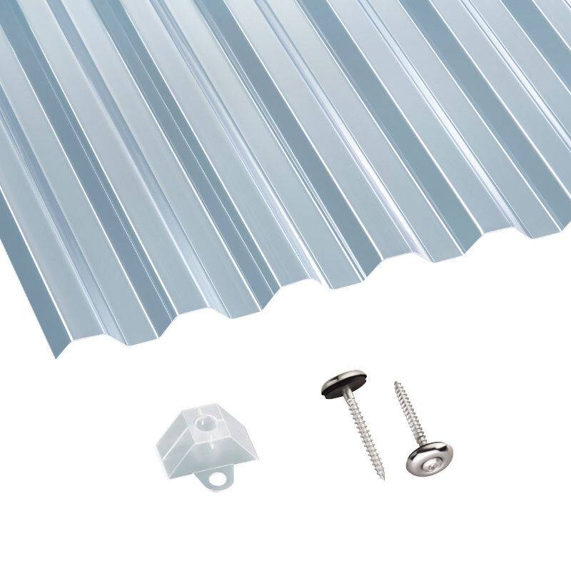 PET | Terrassendach-Set | Spundwand | 70/18 | 1,1 mm | glatt | klar von Scobalit
