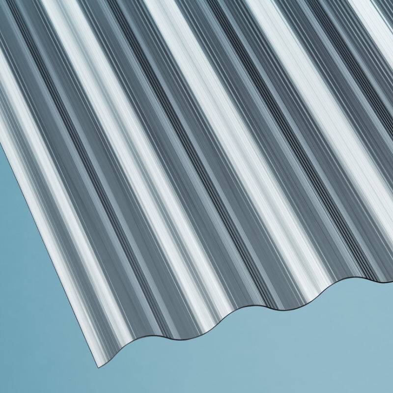 Polycarbonat Lichtplatte | Wellplatte | 76/18 | 1,4 mm | Breite 900 mm | gerillt | anthrazit von Scobalit