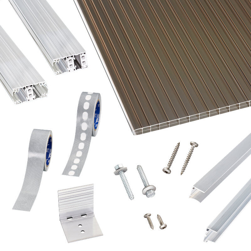 Polycarbonat Stegplatten | Terrassendach-Set | Thermo Alu Verlegeprofil | 16 mm | bronze Polycarbonat Stegplatten | Terrassendach-Set | Thermo Alu Verlegeprofil | 16 mm | bronze von Scobalit