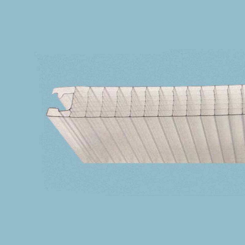 Polycarbonat Stegsiebenfachplatte | Clickpaneel | Thermo | 40 mm | Breite 500 mm | satiniert | glasklar von Scobalit