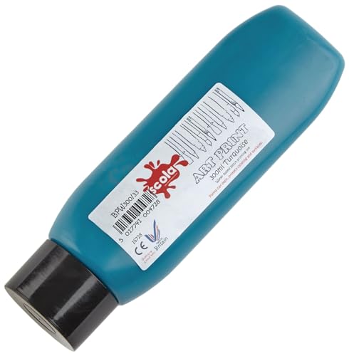1 x 300 ml Tinte auf Wasserbasis, Lino-Druckfarbe, türkis von Scola