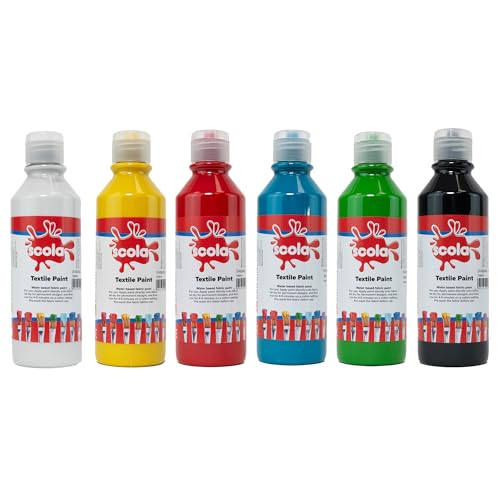 Scola 6 x 300ml Textilfarbe Set fab300 /6 /A von Scola
