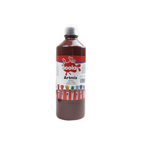 Scola Artmix Wasser Boden 600ml Fertig Gemischt Craft Schule Kinder Plakat Farbschutz Gebrannte Umbra von Scola