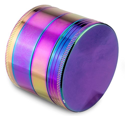 Metall Regenbogen Grinder, Gewürzmühle, bunte Kräutermühle aus 4 Teilen 50 mm aus Metall, Zinklegierung von Sconosciuto