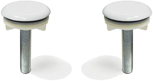 Sconosciuto Lochstopfen, weiß, für Bidet, Waschbecken oder Spülbecken, Lochabdeckung, 2 Stück, Messing, Gummi Sconosciuto Lochstopfen, weiß, für Bidet, Waschbecken oder Spülbecken, Lochabdeckung, 2 Stück, Messing, Gummi von Sconosciuto