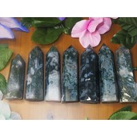 Hq Druzy Blue Moss Achat Mit Glitzerquarz - Metaphysical Crystal von ScorpioDivineCrystal