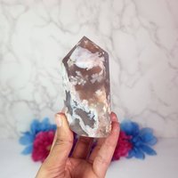 Schwarz-Rosa Banded Sakura Flower Achat - Metaphysical Crystal von ScorpioDivineCrystal