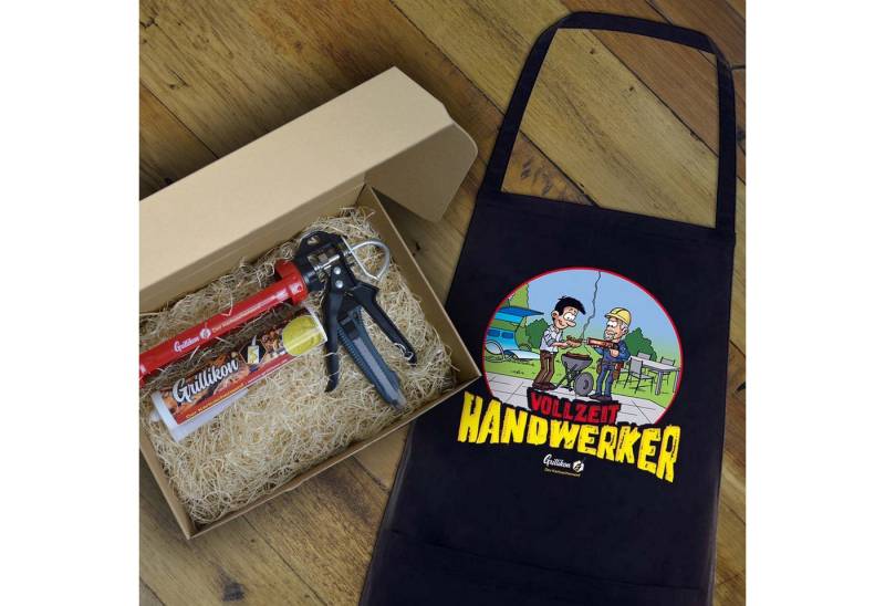 Scorprotect® Grillschürze Grillikon Geschenkset „Meister“ Senf in 300 ml Kartusche mit Grillschü von Scorprotect®