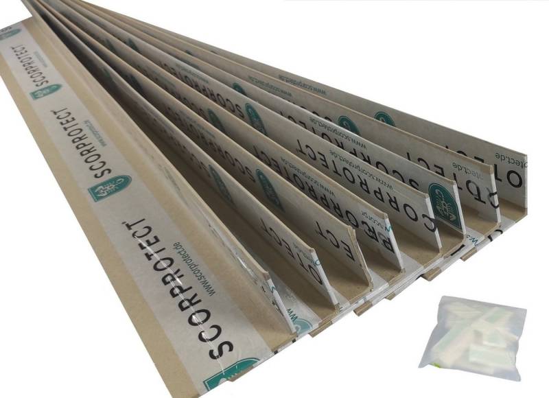 Scorprotect® Ladekantenschutz Türrahmen Kantenschutzprofile selbstklebend aus Pappe von Scorprotect®