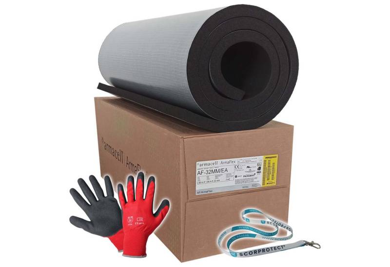 Scorprotect® Rollladenkastendämmung Armacell Armaflex AF Kautschuk Platten selbstklebend von Scorprotect®