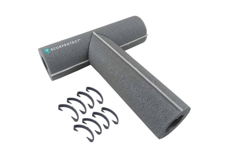 Scorprotect® Steinwolle PE Rohrisolierung T-Stück hellgrau selbstklebend + 8 Clipse von Scorprotect®