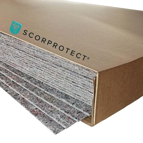 20 x Scorprotect® Robuste Vliesfaserplatte 1,0 m x 0,8 m Schutz-Platte Abdeckplatte 1100 g/m² von Scorprotect