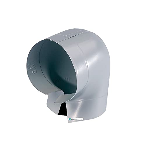 90 Grad PVC Bogen schwerentflammbar hellgrau (90°-76/40 = D 156mm) von Scorprotect