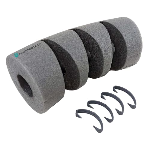 PE Rohrisolierung Bogen 90 Grad hellgrau + 4 Clipse (15 x 20 mm PE Bogen) von Scorprotect