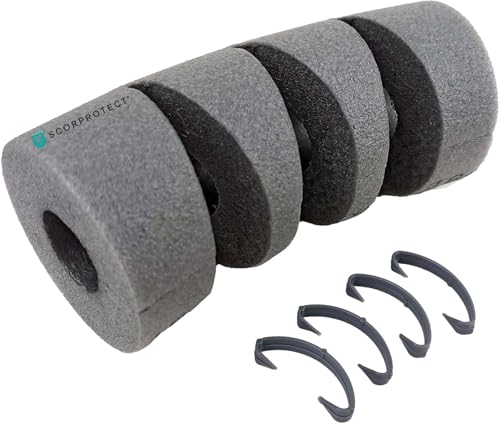 Scorprotect® PE Rohrisolierung Bogen 90 Grad hellgrau + 4 Clipse (15 x 25 mm PE Bogen) von Scorprotect