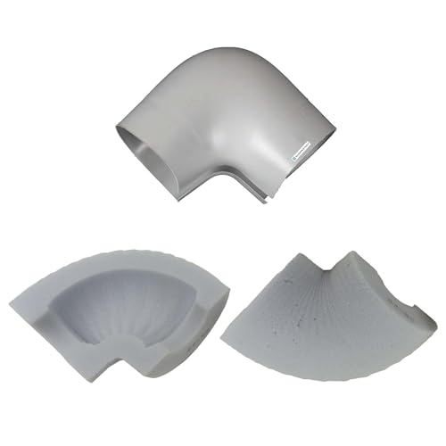 Scorprotect® PVC Isolierbogen mit weicher Melamin Dämmeinlage 90 Grad hellgrau (15 x 20 mm Bogen) von Scorprotect