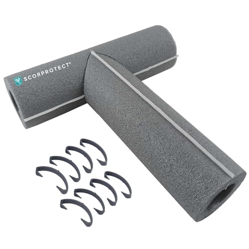 Scorprotect® PE Rohrisolierung T-Stück hellgrau SELBSTKLEBEND + 8 Clipse (18 x 13 mm T-Stück SK) von Scorprotect