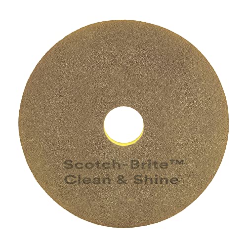 3M Scotch-Brite Clean & Shine Maschinenpad, Reinigen und Polieren von Böden, 460 mm Durchmesser, 5 Stück von Scotch-Brite