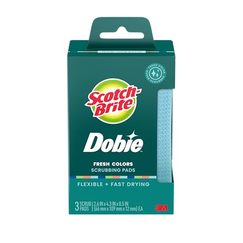 Scotch-Brite Dobie Allzweck-Reinigungspads, 3er Pack, Mehrfarbig von Scotch-Brite