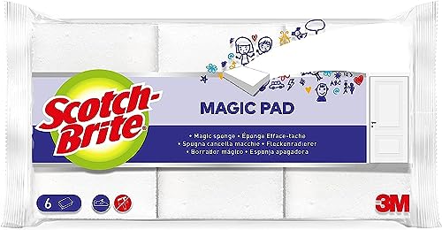 Scotch-Brite Magic Schmutzradierer, 6 Stück, Radierschwamm für saubere Oberflächen, Entfernt mühelos zahlreiche Flecken und Verschmutzungen von Scotch-Brite