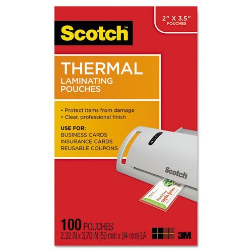 Scotch (TM) tp5851 100 Thermo Laminierfolien, Visitenkarten, 2 5/16in. X 3 7/kunststofftop, 100 St ck von Scotch