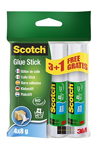 Scotch 6208P3+1 Klebestift Standard Promotion, lösemittelfrei, 8 g, 4 Stück von Scotch