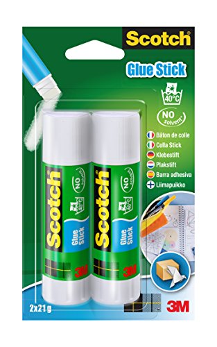 Scotch Permanent-Klebestift, 2 Stifte, 21g - Mehrzweck-Klebestift für zu Hause, in der Schule oder im Büro von Scotch