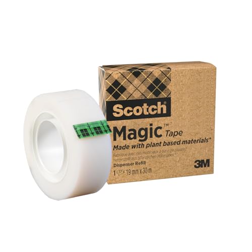 Scotch 90091930 Klebeband Magic, unsichtbar und beschriftbar, 19 mm x 30 m von Scotch