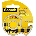 Scotch Doppelseitiges Klebeband Permanent 12 mm x 6,3 m Transparent mit Abroller von Scotch