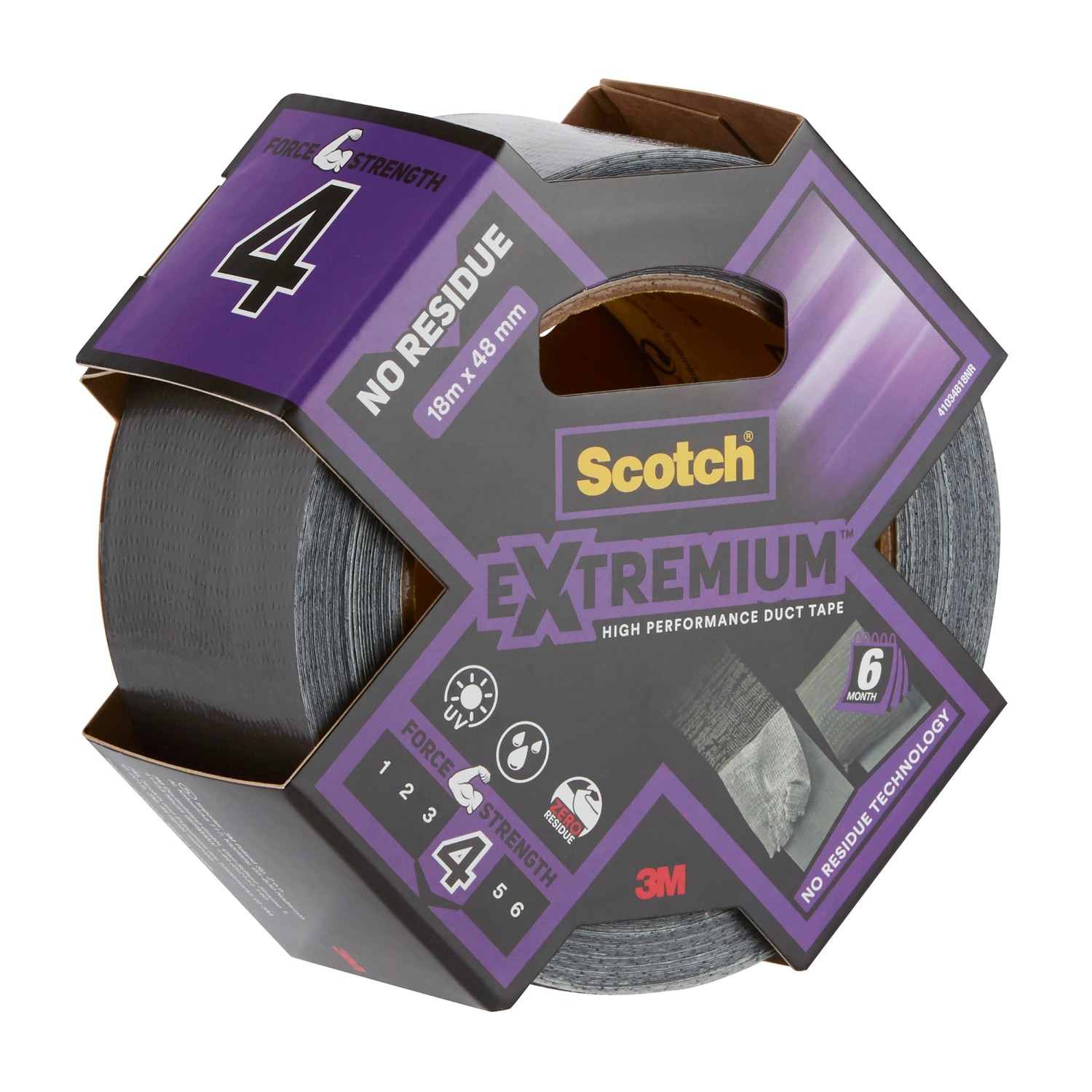 Scotch Hochleistungs-Klebeband Extremium No Residue 18,2 m x 48 mm Schwarz von Scotch