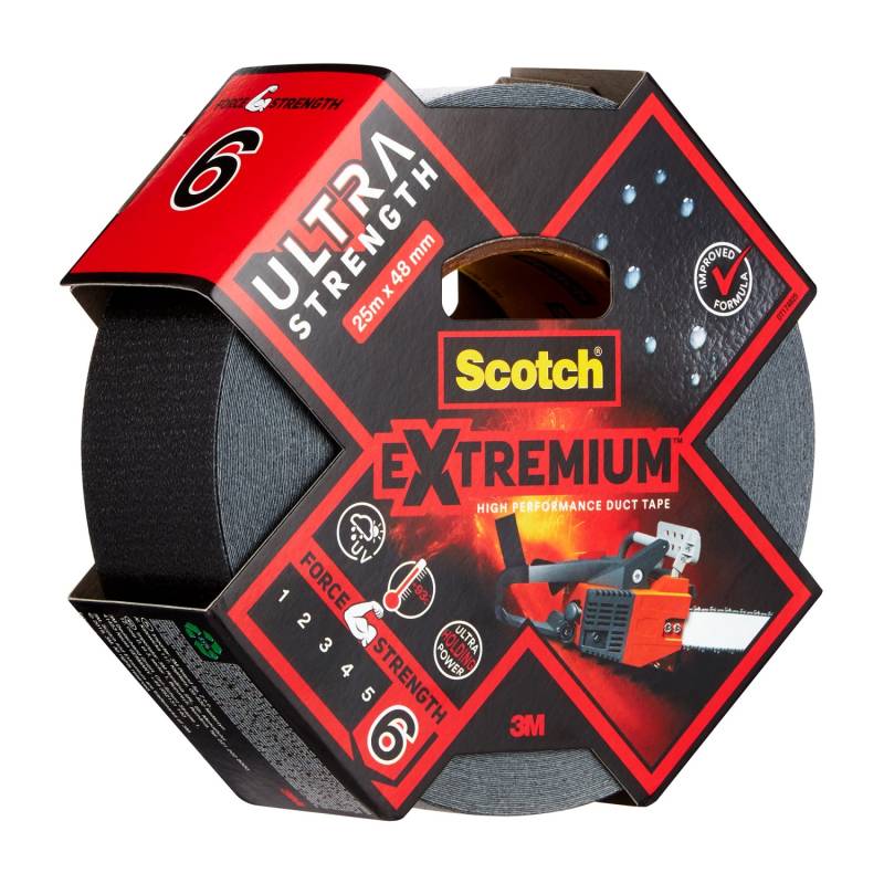 Scotch Hochleistungs-Klebeband Ultra DT17 Extremium 25 m x 48 mm Schwarz von Scotch