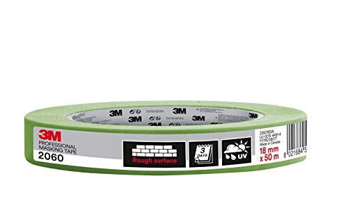 3M Pro 2060 Profi Malerband für grobe Oberflächen, UV-beständig, innen und außen, grün, 18mm von 3M Pro